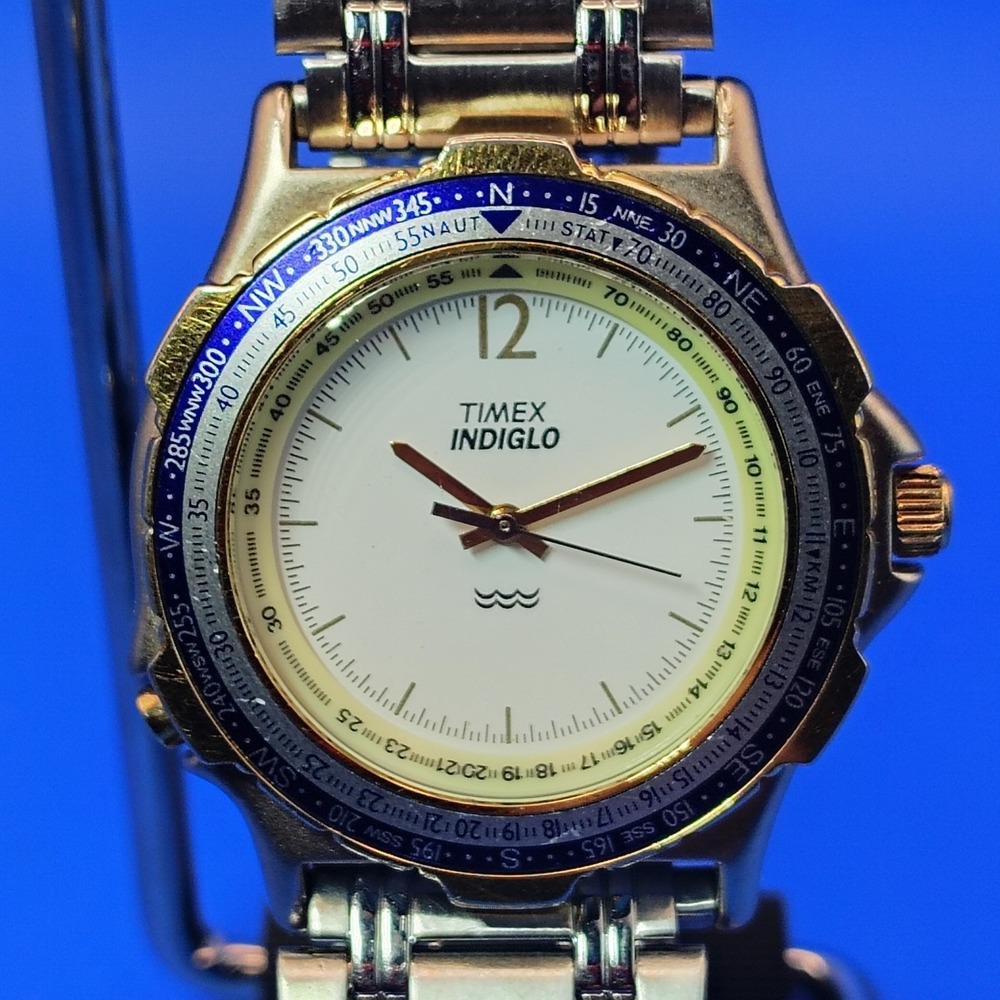 Vintage 1992 Timex Navigator Sailor 36mm‎ Mens Quartz Field Watch (No Indiglo)